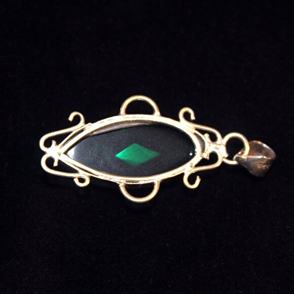 Y2K Curvy 925 Cushion Cut Crystal Pendant - Picture 3 of 4